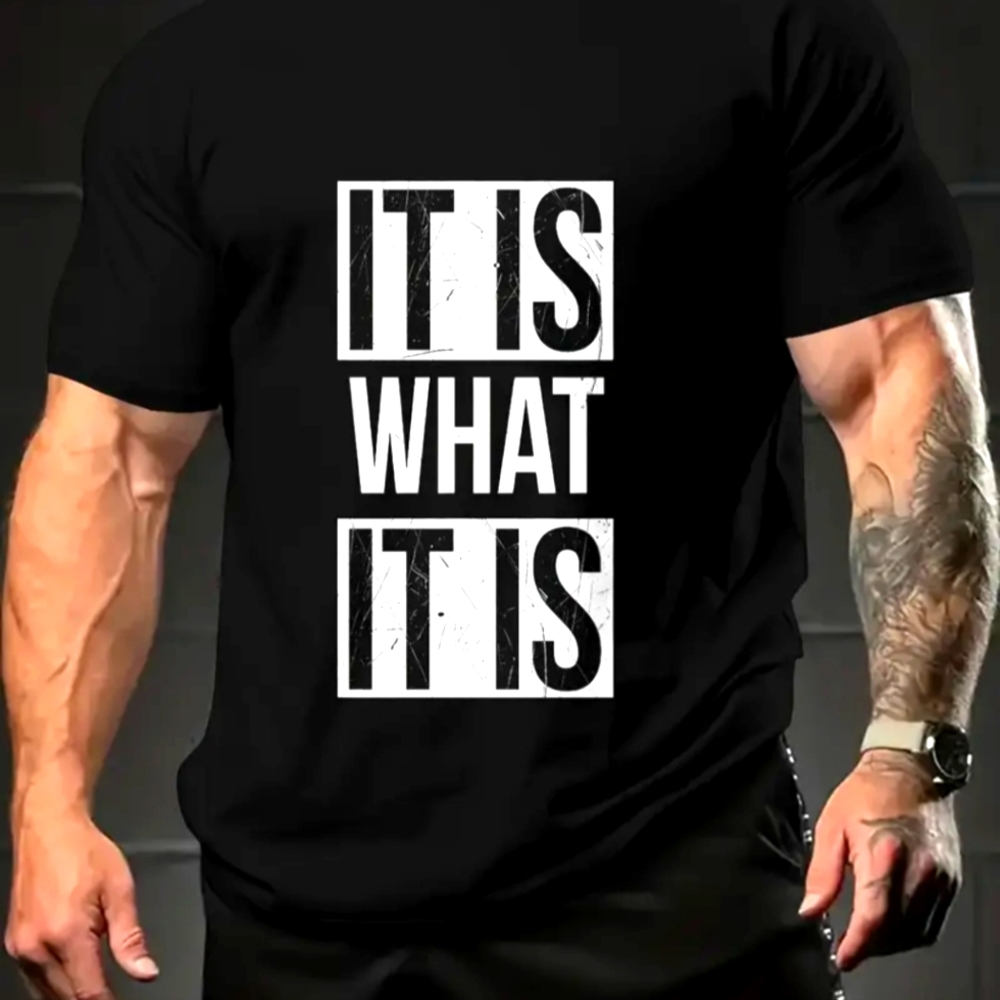 T-shirt for Men with stamp black color , new